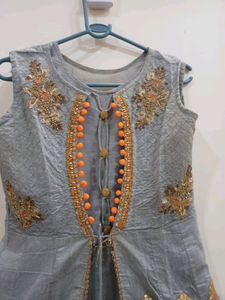 Beautiful Grey Gown With Jacket