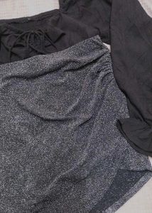Asymmetric Party Wear Mini Skirt