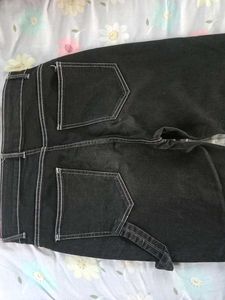 Black Carpenter Denim Slim Baggy Pant