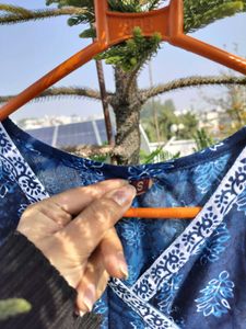 Elegant Blue Printed Kurta