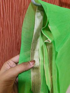 Neon Anarkali Suit With Salwar And Net Dupatta