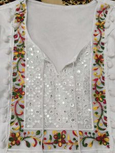 Embroidered White Kurta