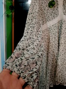 Off-white Georgette Dress 👗