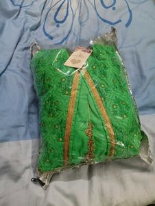 Green 💚 Gawn With Heavy Embroidery Shurug