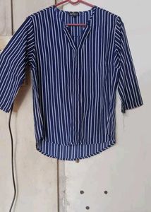 Striped V-Neck Blouse