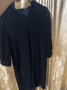 Elegant Black Velvet Mini Dress