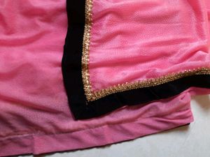 Net Velvet Shimmery Saree