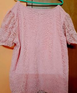 Pink Lace Top