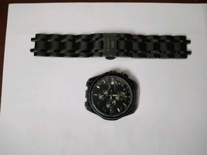 TISSOT full black chronograph working watch