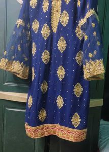 Sharara Set Blue Pink Combination
