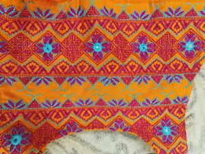 Orange Embroidered Dress