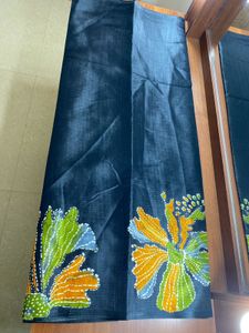 Floral Print saree with attached blouse piece