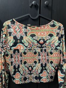Patterned Crop Top