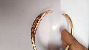 Anti Tarnish Gold Crystal Infinity Bangle