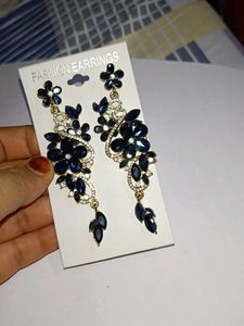 Blue Ad Earrings