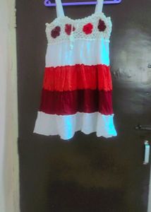 Cute Red &amp; White Summer Dress
