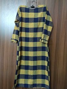 Plaid Midi Shirt Dress