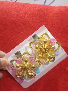 Floral Hair Clips - One Pair