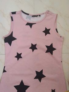 Pink Star Print Bodycon Dress