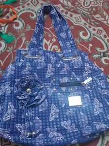 Blue Butterfly Tote Bag