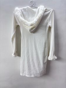 Cute White Pompom Dress