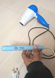 Mini Hair Straightener And Dryer