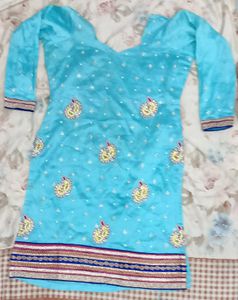 Blue Embroidered Salwar Kameez