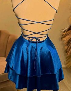 Blue Satin Dress