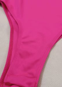 Shein Pink V-Cut Front Bodysuit