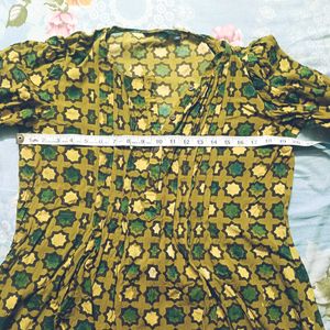 Patterned Long Sleeve Top