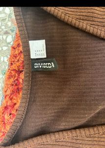 Brown Tie-Front Cardigan