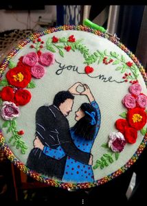 Handmade Embroidered Hoop Art