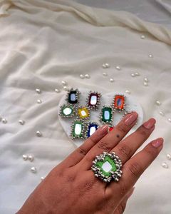 Mirror Embellished Ring
