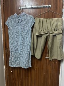 Kurta Top With Palazzo Set