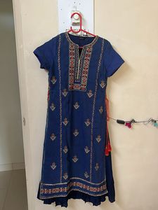 Blue Kurta with Embroidery !!