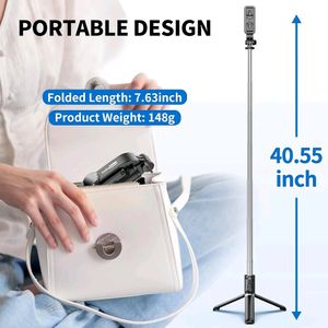 4 in 1 Extendable Selfie Stick 360 Rotation Tripod