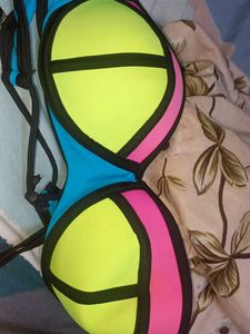 Color Block Bikini Top
