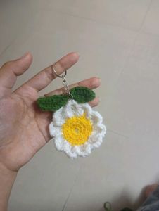 Daisy Crochet Keychain