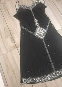 Goth VINTAGE Beaded Dress