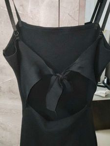 Black back Tie Dress
