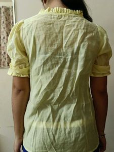women yellow top