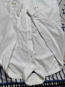 The Hunt Men White Cotton Mix Formal Shirt