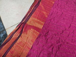 Purple Embroidered Ethnic saree