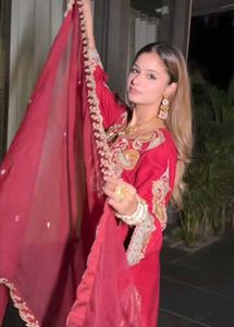 Red Embroidered Suit
