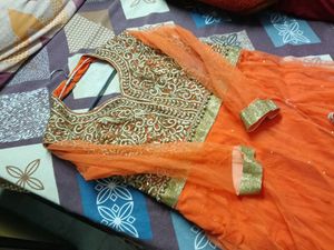 Elegant Peach Embroidered Anarkali