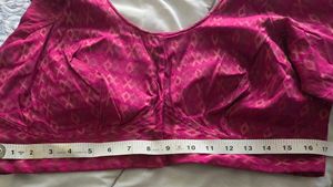 Beautiful rani pink cotton patterned Blouse