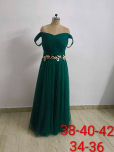Emerald Green Off-Shoulder Gown