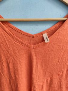 Vibrant Orange Sleeveless Top 🤩