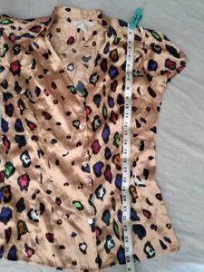 Leopard Print Button-Down Shirt