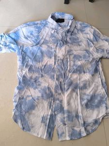 Unisex Shirt - Sky Blue And Off White